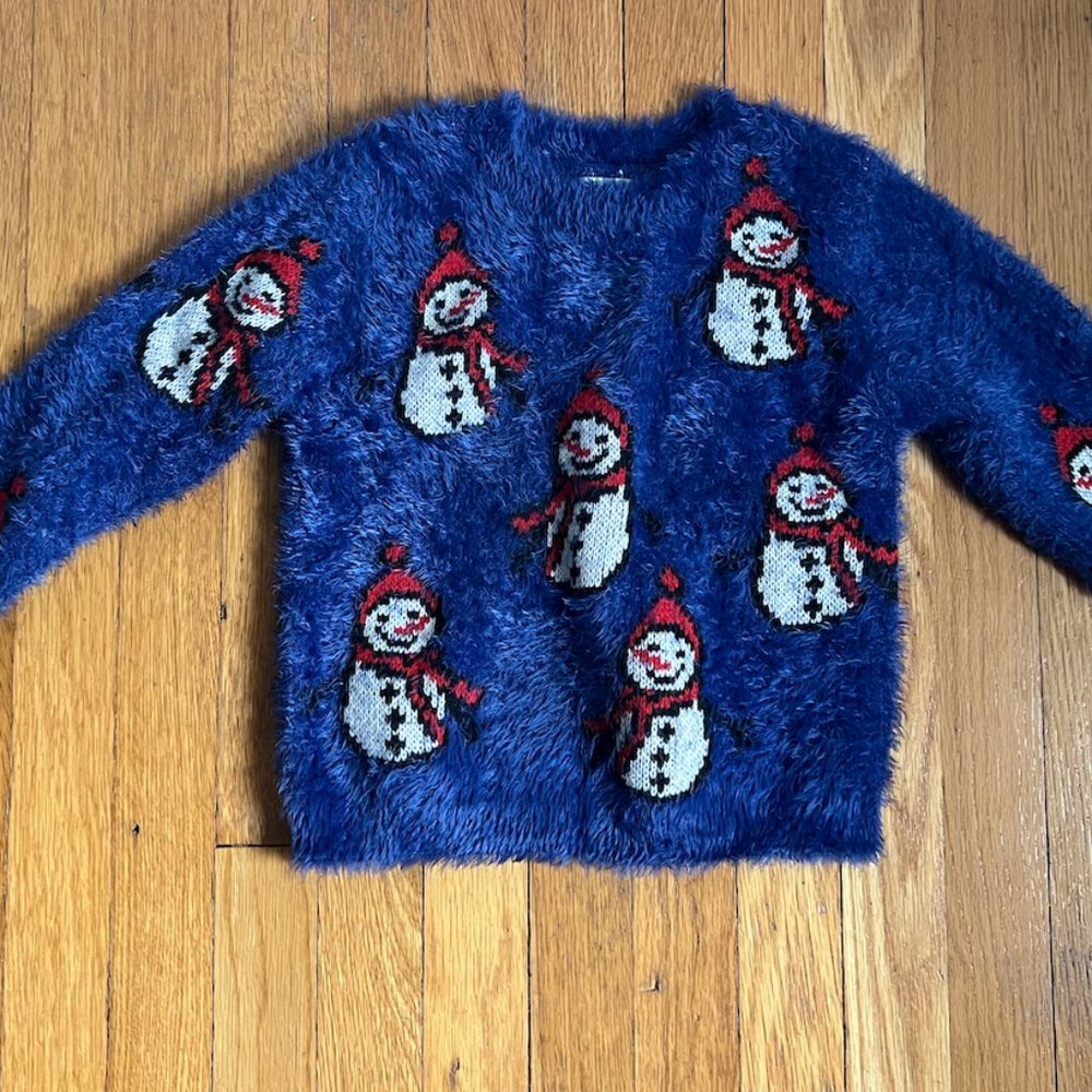 Next UK Snowman Holiday Sweater 6T